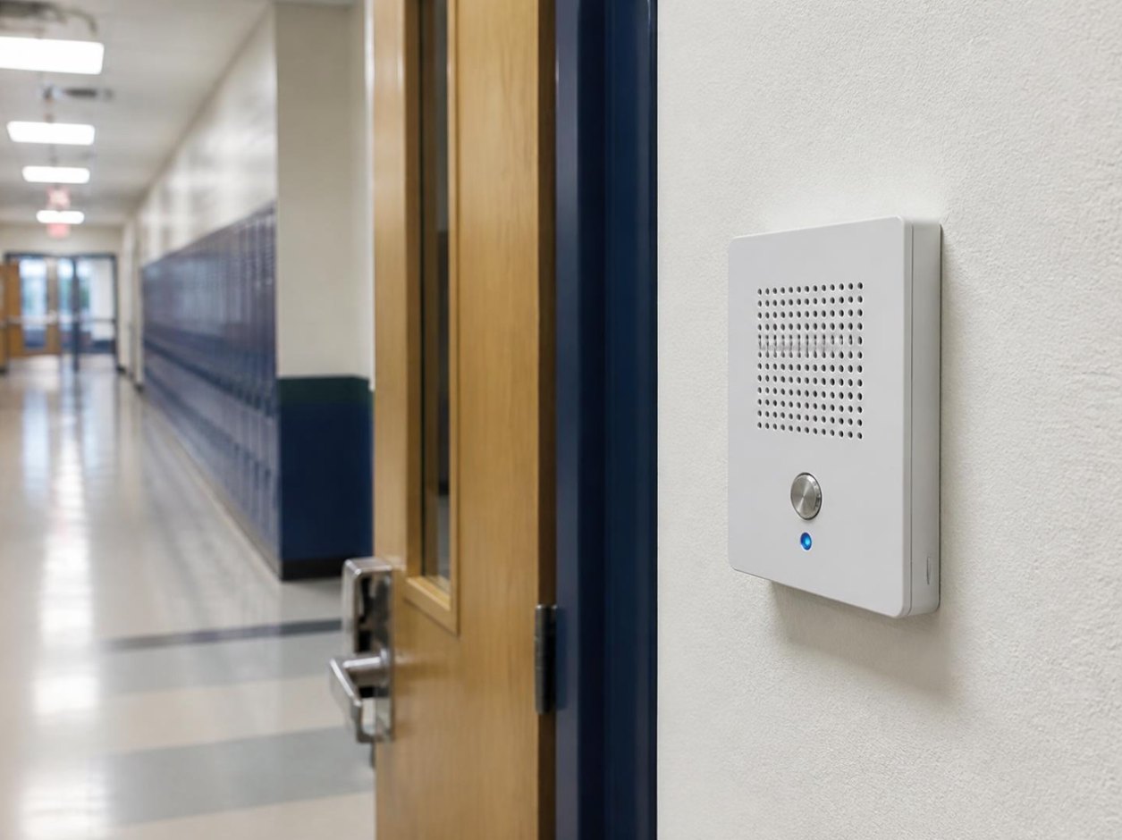 Classroom IP intercom speaker with call button